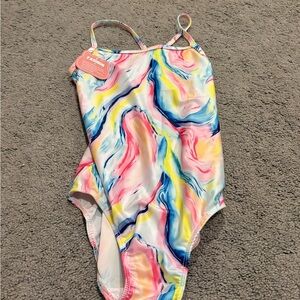 Fashion Multicolor Swirl One-Piece Swimsuit